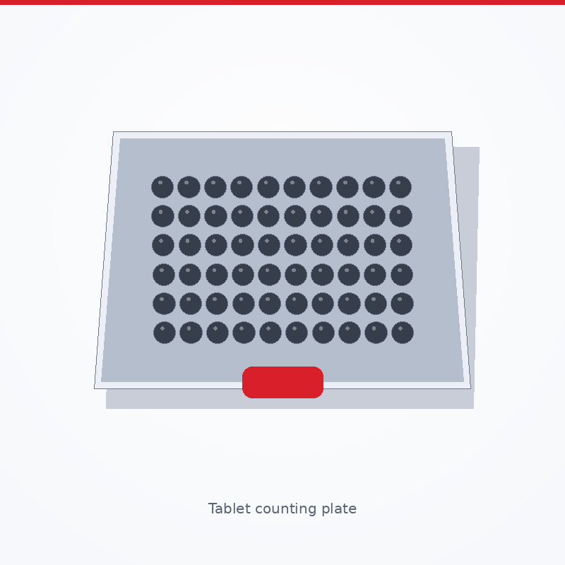 PILFIL tablet counting plate detail