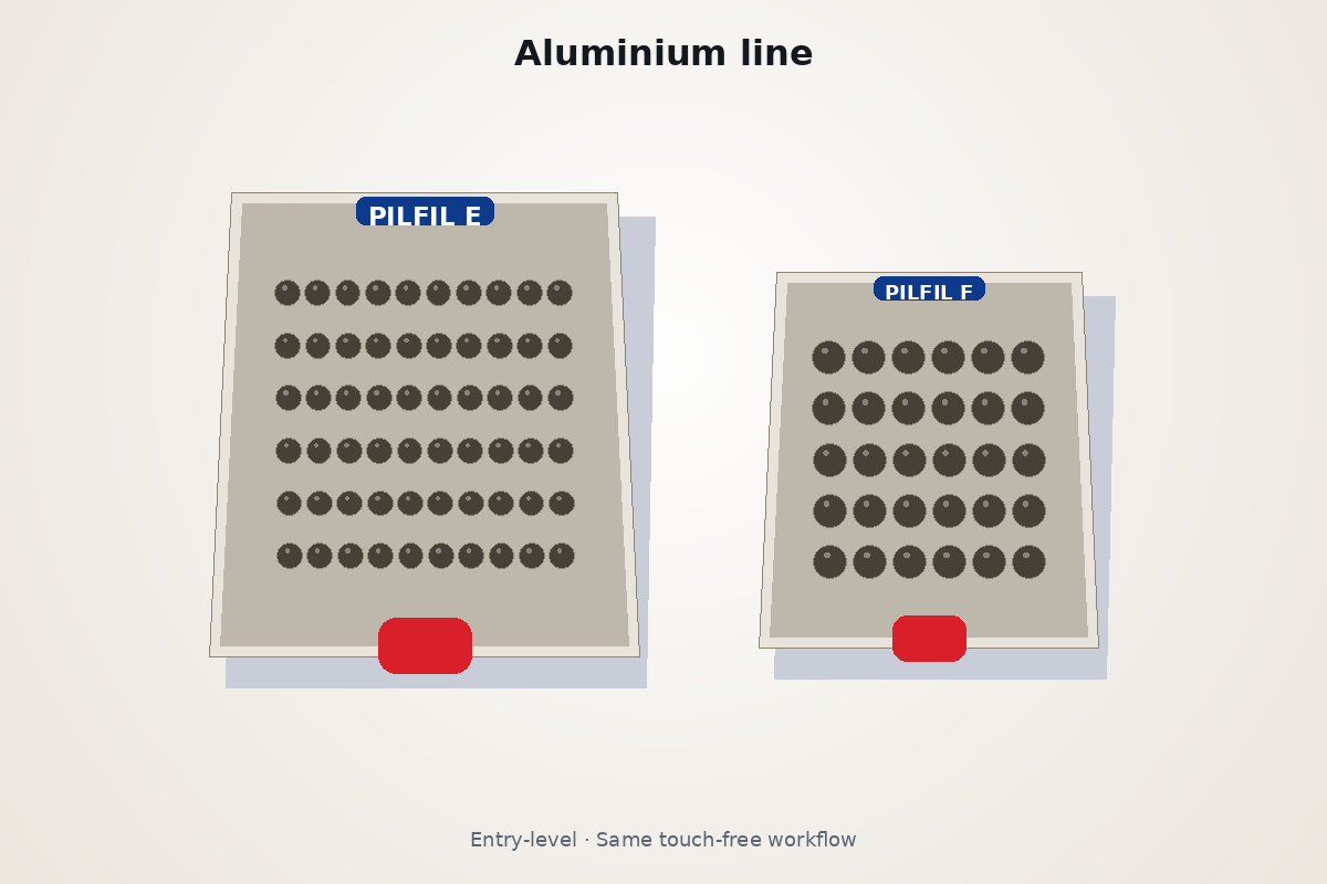 PILFIL aluminium entry-level dispensing systems